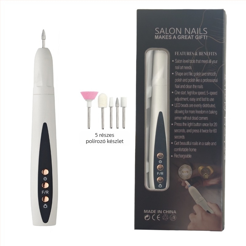 Hordozható 2 az 1-ben körömdíszítő lámpával – elektromos körömcsiszoló és holt bőr eltávolító (Modell 8816, Eredet: Zhejiang, Márka: Mások, Hazai Márka)
