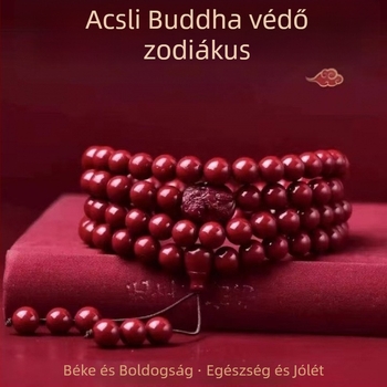 Cinnabar gravírozott karkötő – uniszex, eredeti dizájn, állatöv motívum