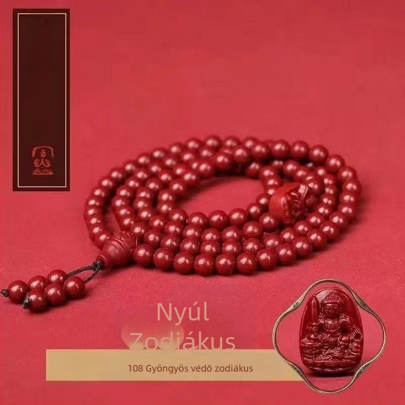 Cinnabar gravírozott karkötő – uniszex, eredeti dizájn, állatöv motívum