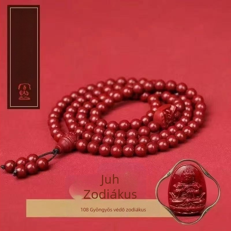 Cinnabar gravírozott karkötő – uniszex, eredeti dizájn, állatöv motívum