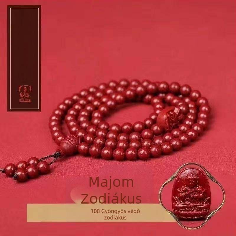 Cinnabar gravírozott karkötő – uniszex, eredeti dizájn, állatöv motívum