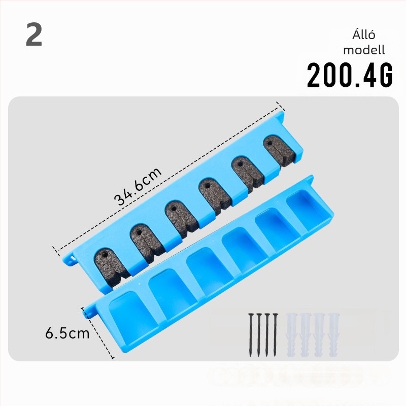 Horgászbotok tároló állvány – falra szerelhető, kijelző és rendező