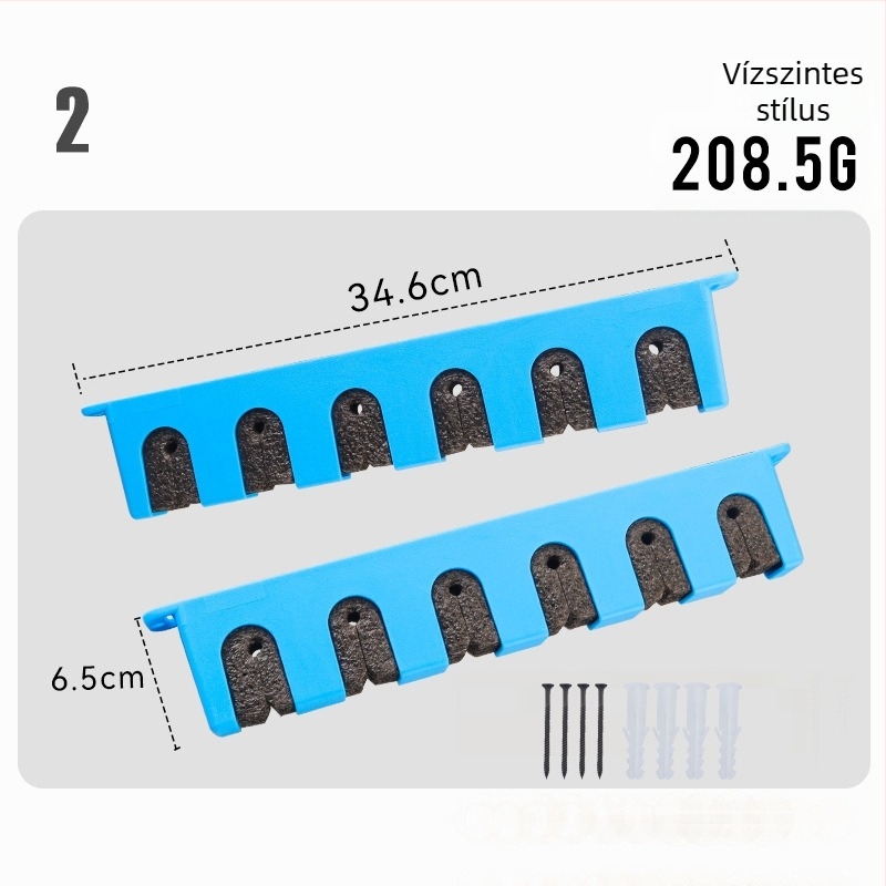 Horgászbotok tároló állvány – falra szerelhető, kijelző és rendező