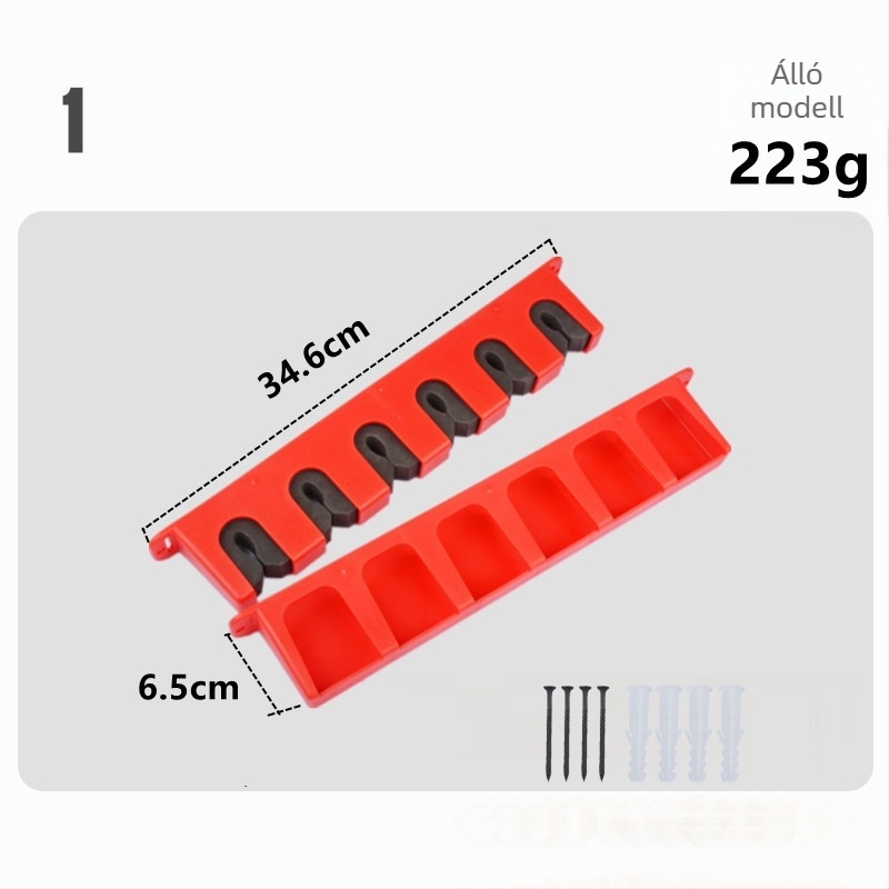 Horgászbotok tároló állvány – falra szerelhető, kijelző és rendező