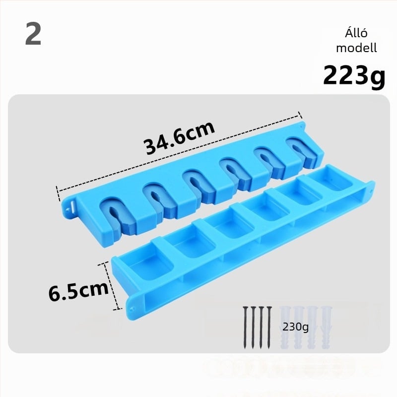 Horgászbotok tároló állvány – falra szerelhető, kijelző és rendező