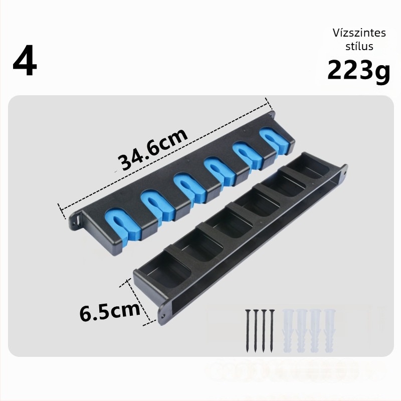 Horgászbotok tároló állvány – falra szerelhető, kijelző és rendező