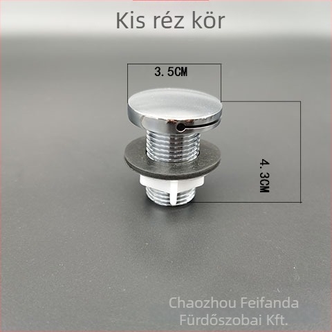 Fifanda vizeletürítő cső hátoldali vízbevezető csatlakozással, réz toll alakú felső, réz végdugó, ovális urinal