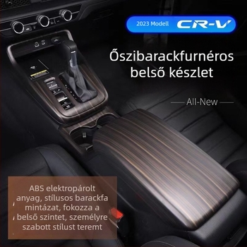 Honda CR-V 23 központi konzol keret, belső üvegemelő panel, szellőző, műanyag kivitel, fa textúra
