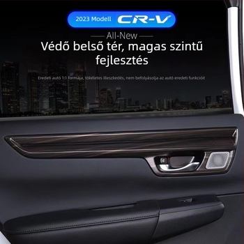 Honda CR-V 23 központi konzol keret, belső üvegemelő panel, szellőző, műanyag kivitel, fa textúra