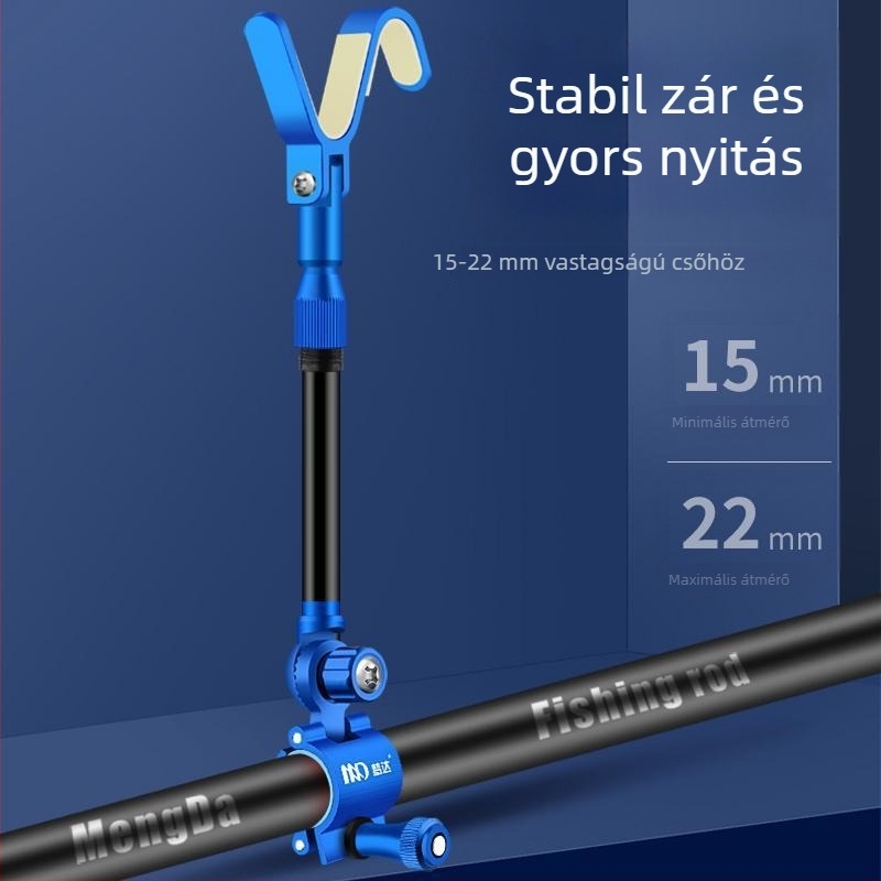 Mengda univerzális fémből készült horgászbot tartó, S-típusú, csúszásmentes, alumínium ötvözet