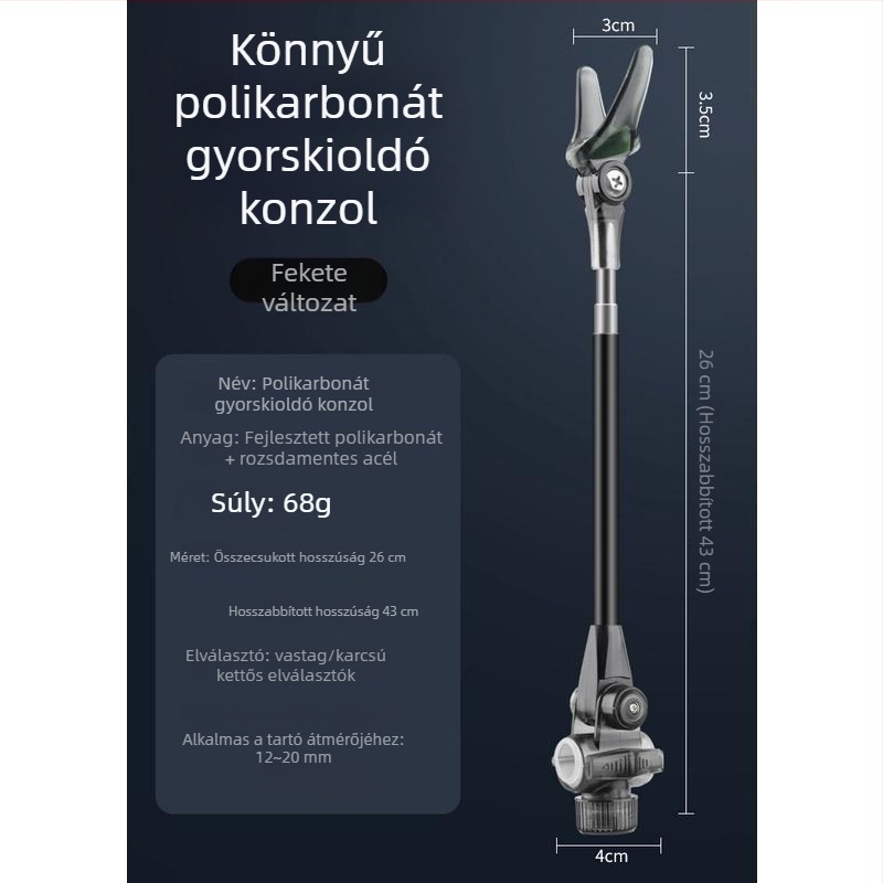 Mengda univerzális fémből készült horgászbot tartó, S-típusú, csúszásmentes, alumínium ötvözet