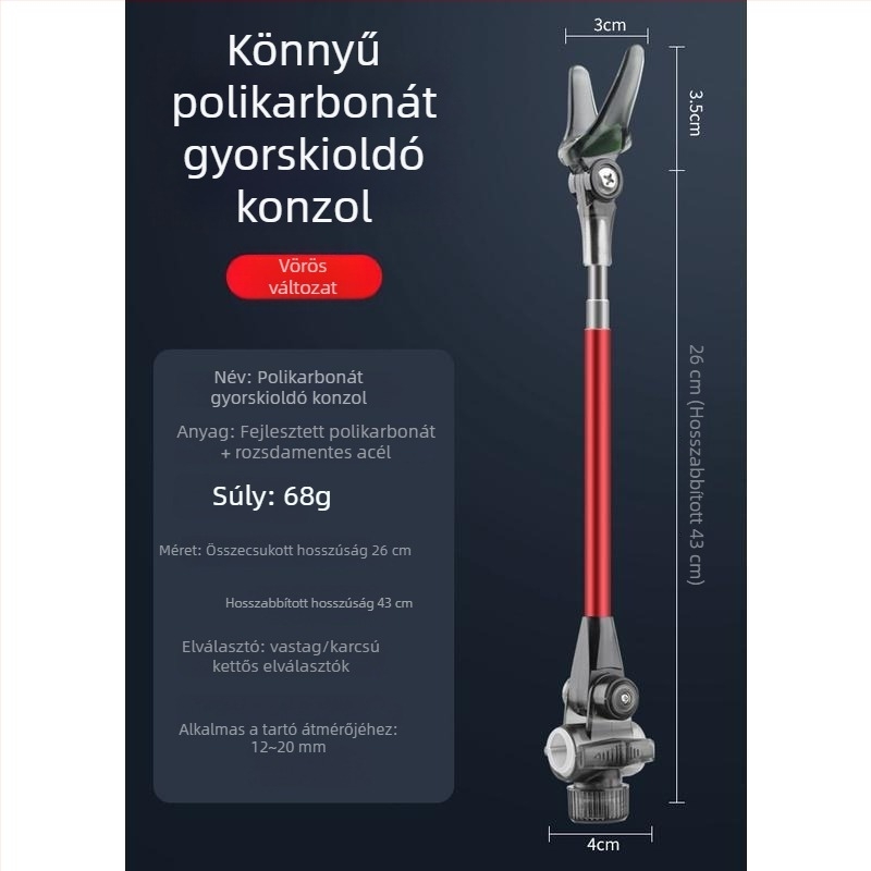 Mengda univerzális fémből készült horgászbot tartó, S-típusú, csúszásmentes, alumínium ötvözet