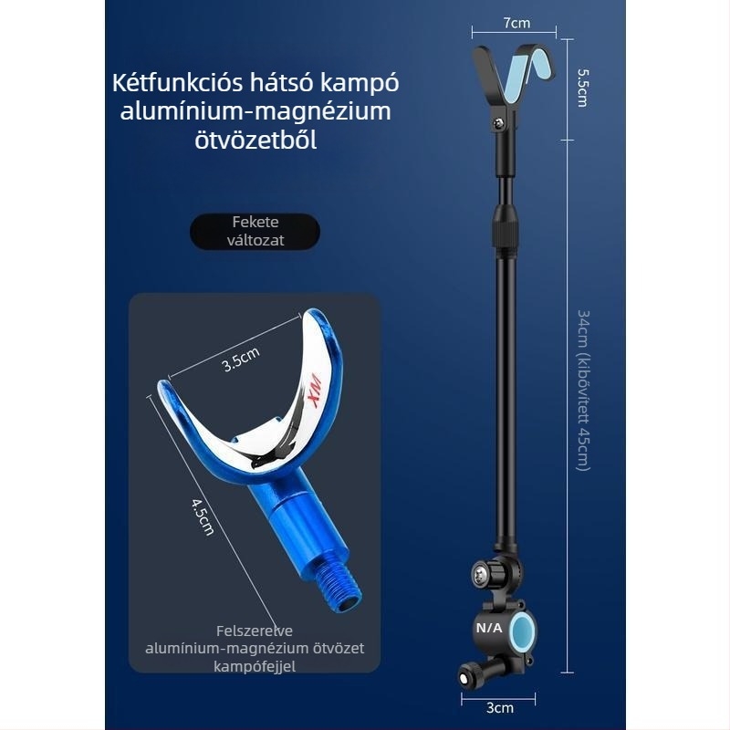 Mengda univerzális fémből készült horgászbot tartó, S-típusú, csúszásmentes, alumínium ötvözet