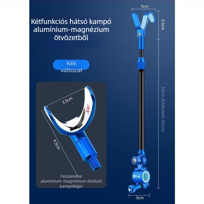Mengda univerzális fémből készült horgászbot tartó, S-típusú, csúszásmentes, alumínium ötvözet