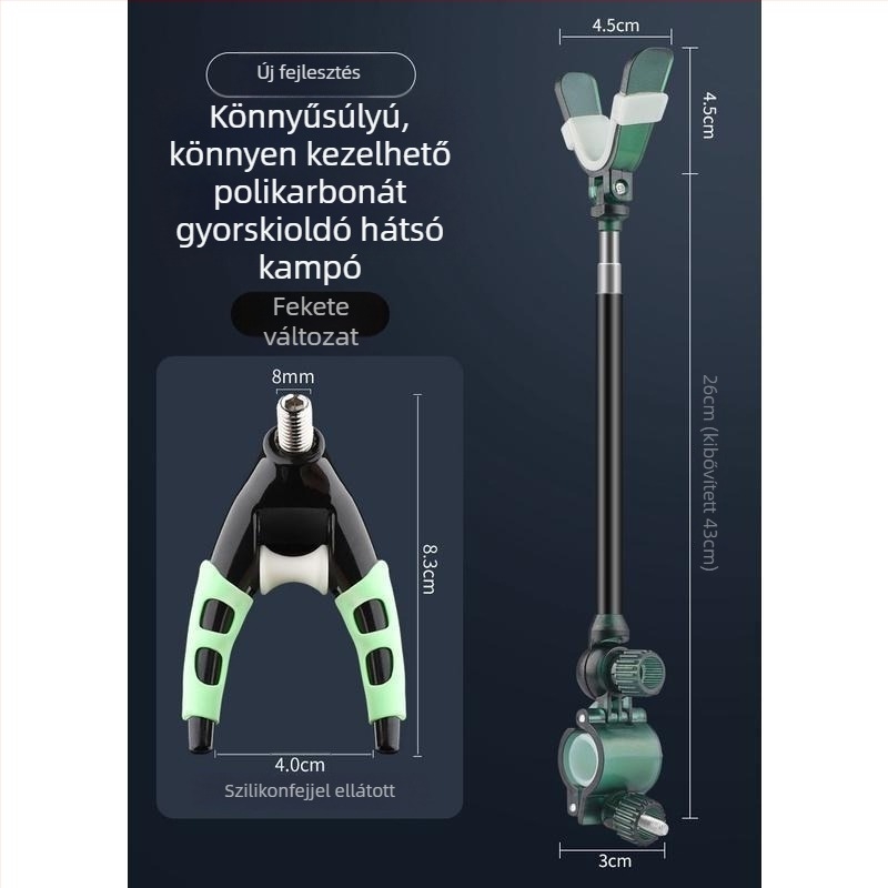 Mengda univerzális fémből készült horgászbot tartó, S-típusú, csúszásmentes, alumínium ötvözet