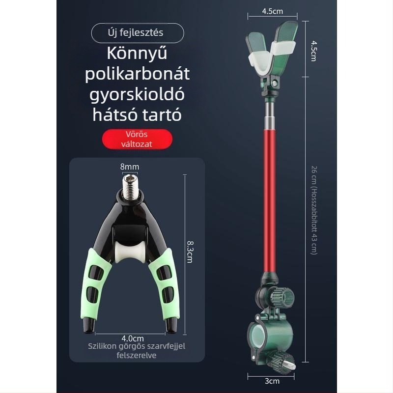 Mengda univerzális fémből készült horgászbot tartó, S-típusú, csúszásmentes, alumínium ötvözet