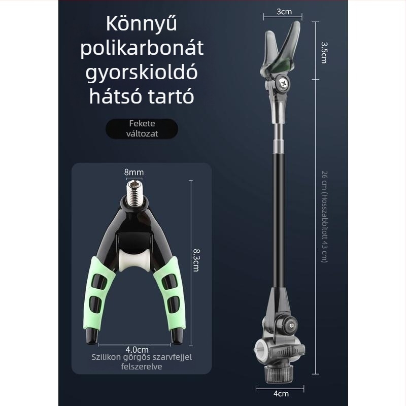 Mengda univerzális fémből készült horgászbot tartó, S-típusú, csúszásmentes, alumínium ötvözet