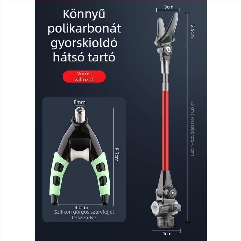 Mengda univerzális fémből készült horgászbot tartó, S-típusú, csúszásmentes, alumínium ötvözet