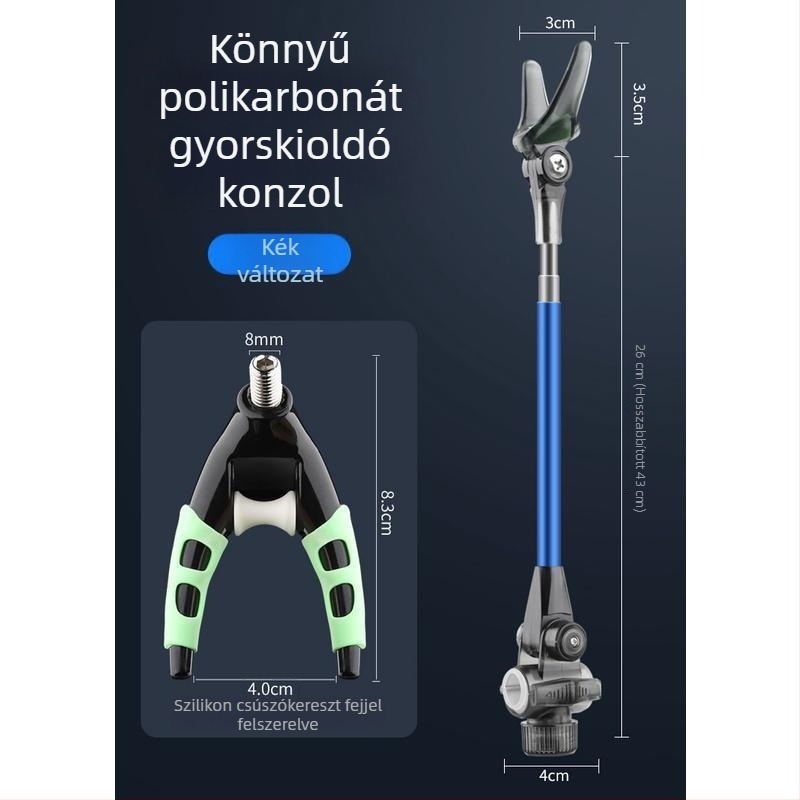 Mengda univerzális fémből készült horgászbot tartó, S-típusú, csúszásmentes, alumínium ötvözet