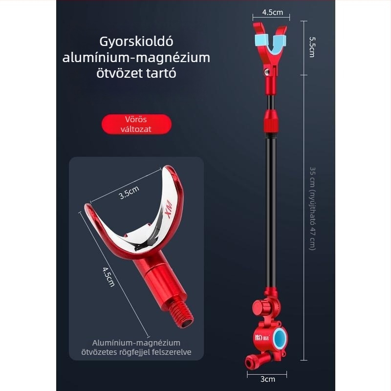 Mengda univerzális fémből készült horgászbot tartó, S-típusú, csúszásmentes, alumínium ötvözet