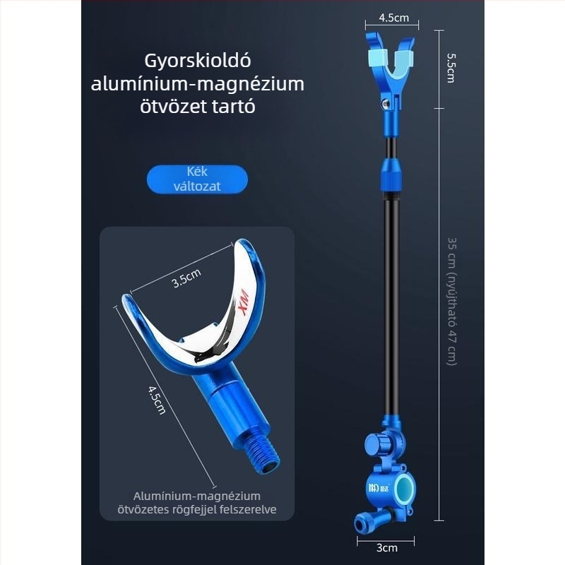 Mengda univerzális fémből készült horgászbot tartó, S-típusú, csúszásmentes, alumínium ötvözet