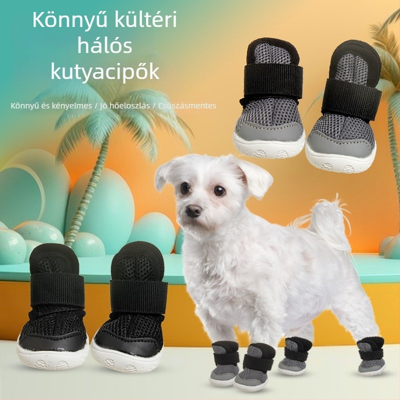 Kutyacipő - légáteresztő hálós felső rész, megerősített csúszásmentes talp, kopásálló poliészter