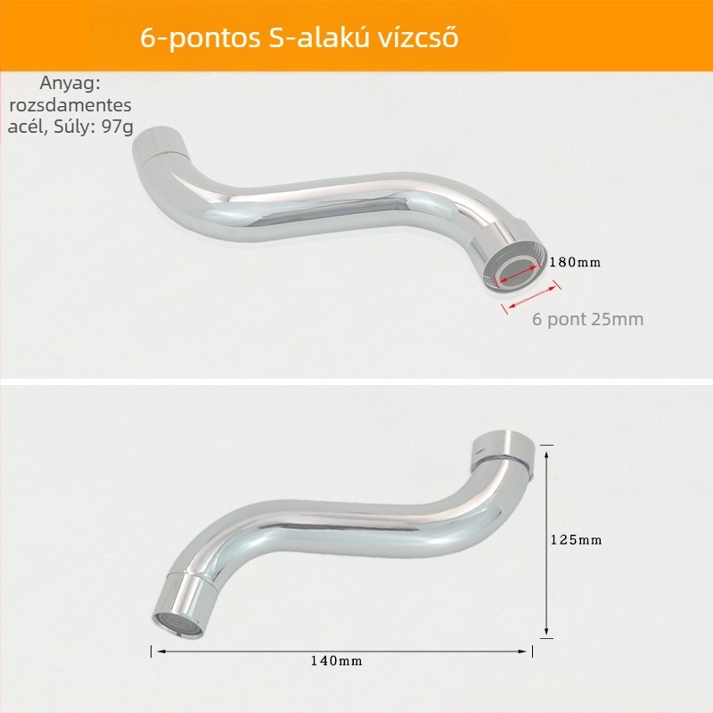 Konyhai zuhanycsaptelep háromutas elosztóval, 1–2 csatlakozás, 6°-os forgó vízcsövek, teljes réz szelepkivitel, elektroplakált felület