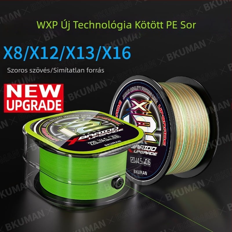 BKUMAN Fő vonal, PE halászati zsinór, szakítószilárdság 3–33 kg, dobozonként 100 darab