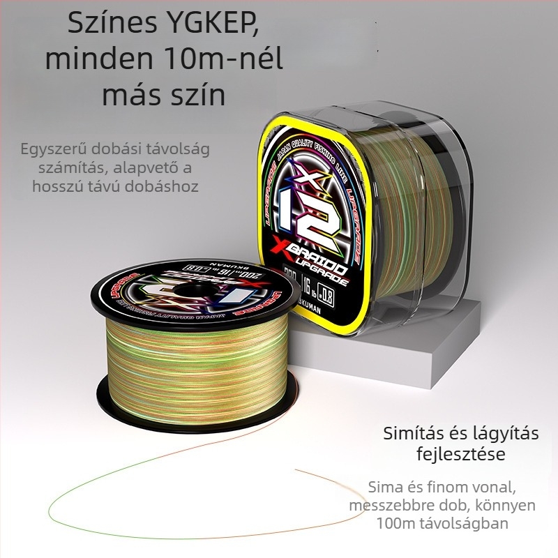 BKUMAN Fő vonal, PE halászati zsinór, szakítószilárdság 3–33 kg, dobozonként 100 darab