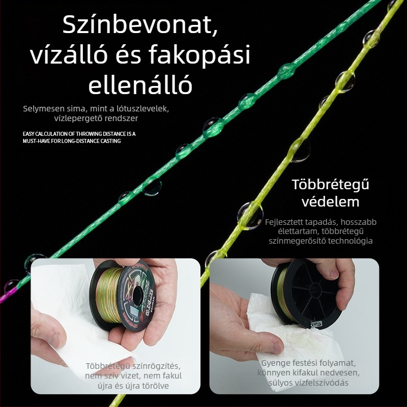 BKUMAN Fő vonal, PE halászati zsinór, szakítószilárdság 3–33 kg, dobozonként 100 darab