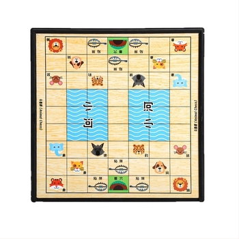 Gyerekeknek szóló asztali játék: 10-in-1 multifunkcionális sakk tábla tárolóval, kétoldalas, repülő sakk és sakk — műanyagból; kor 4–14; színes doboz; Chengke Toys