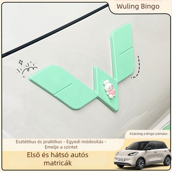Wuling Bingo elő- és hátsó logó dekoráló matrica készlet, ABS anyag