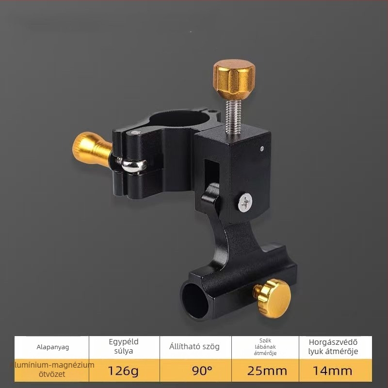Huiyu Barn Hordozható horgász eszköz alumínium ötvözetből, etetőtálcával és földbe szúrható botállvánnyal