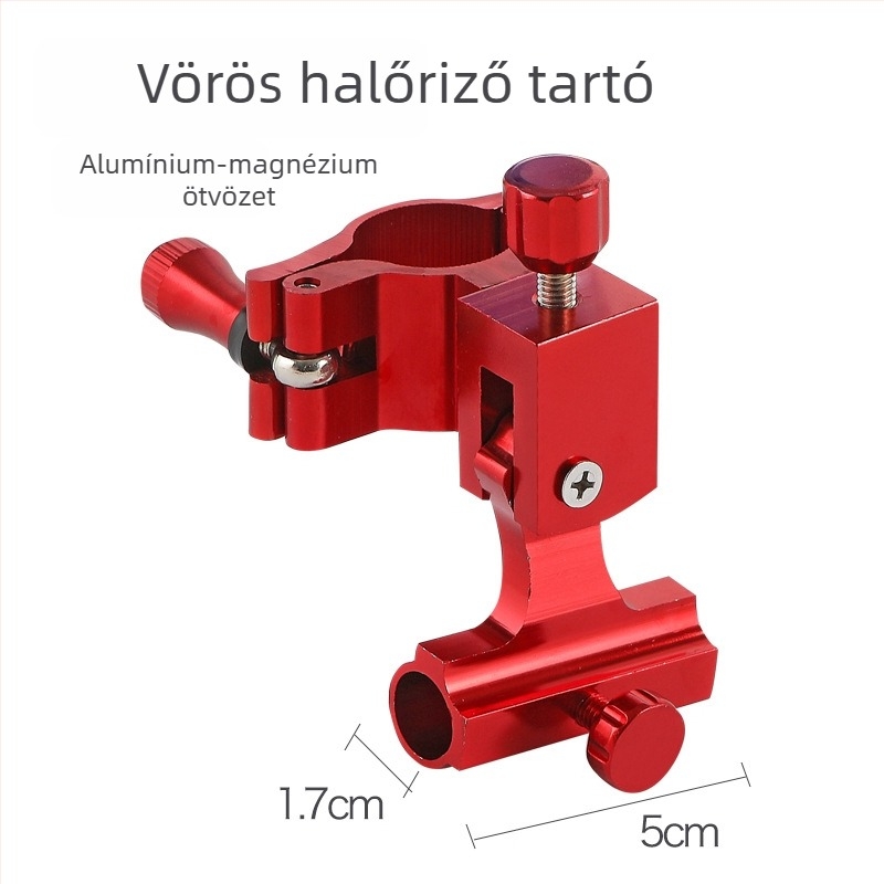 Huiyu Barn Hordozható horgász eszköz alumínium ötvözetből, etetőtálcával és földbe szúrható botállvánnyal