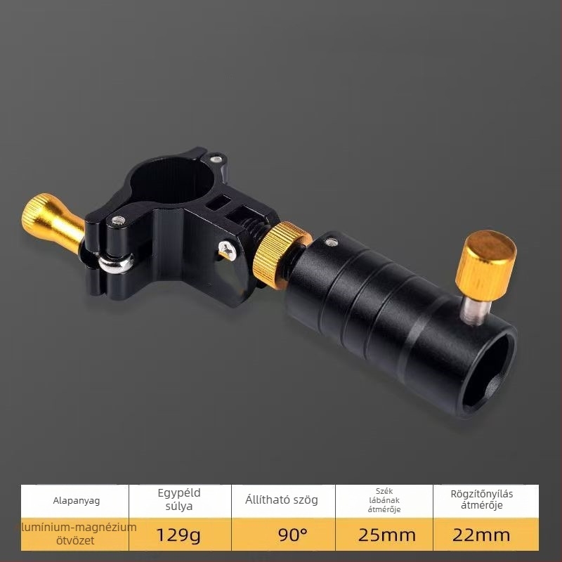 Huiyu Barn Hordozható horgász eszköz alumínium ötvözetből, etetőtálcával és földbe szúrható botállvánnyal