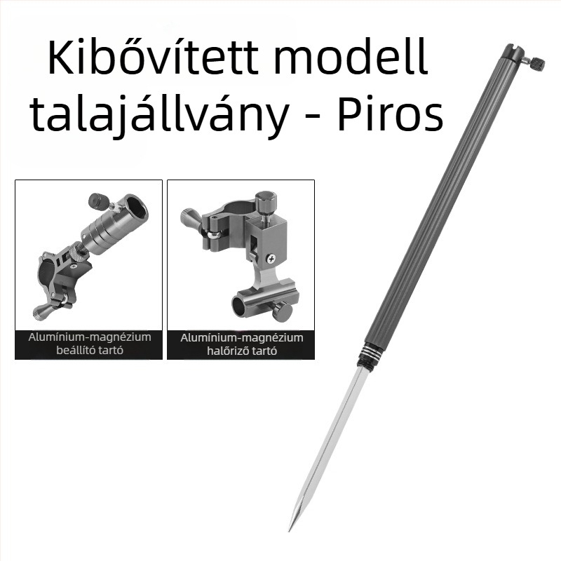 Huiyu Barn Hordozható horgász eszköz alumínium ötvözetből, etetőtálcával és földbe szúrható botállvánnyal