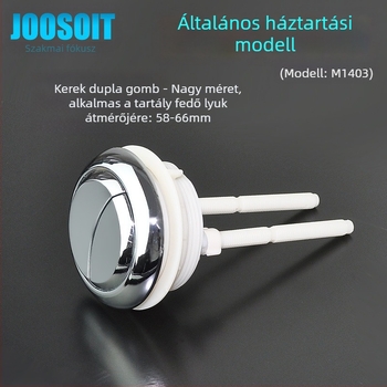 Dupla öblítésű WC-gomb kerek régi tartályhoz, univerzális cserealkatrész, telepítés elérhető, új kínai stílus