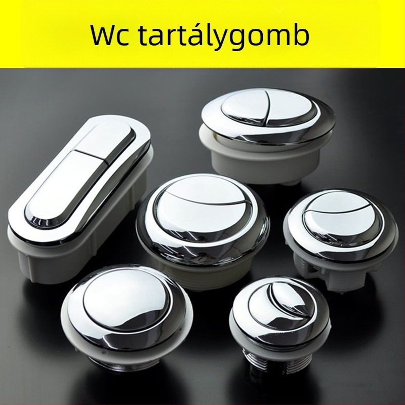 Dupla öblítésű WC-gomb kerek régi tartályhoz, univerzális cserealkatrész, telepítés elérhető, új kínai stílus