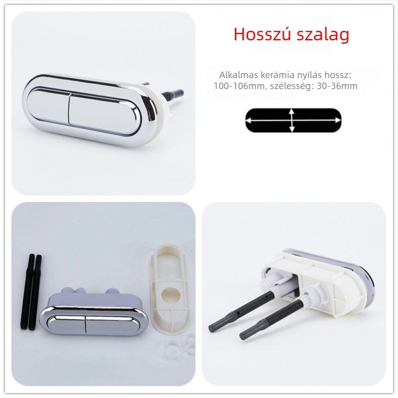 Dupla öblítésű WC-gomb kerek régi tartályhoz, univerzális cserealkatrész, telepítés elérhető, új kínai stílus