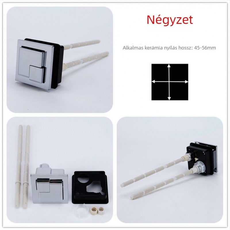 Dupla öblítésű WC-gomb kerek régi tartályhoz, univerzális cserealkatrész, telepítés elérhető, új kínai stílus