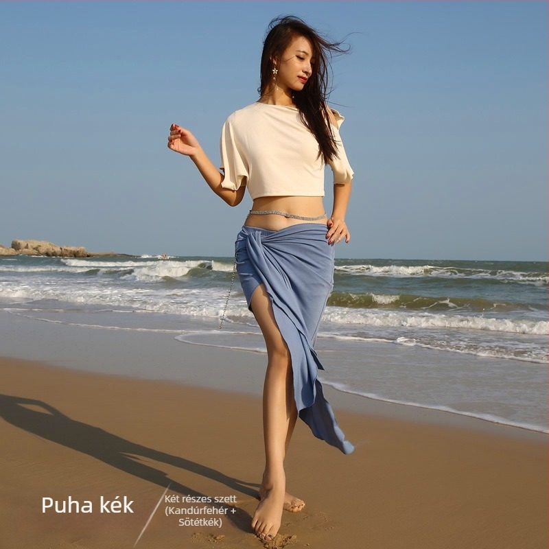 Belly Dance ruhaszett — orientális stílus, egyszínű minta, bordás anyag, poliészter (Márka BELLYQUEEN/Dancer; felnőtt nőknek; Belly Dance)