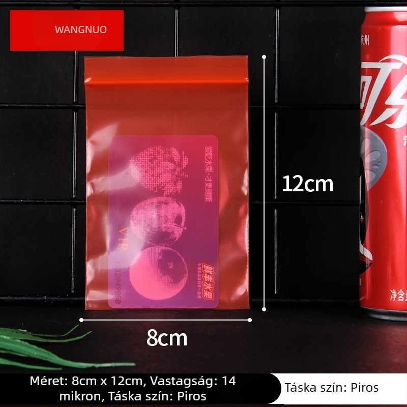 Önzáró ZIP-záras ékszertáska; műanyag csomagoló taska; nyomtatott logó