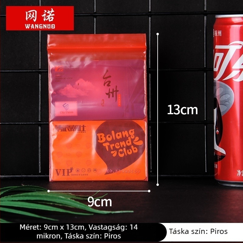 Önzáró ZIP-záras ékszertáska; műanyag csomagoló taska; nyomtatott logó