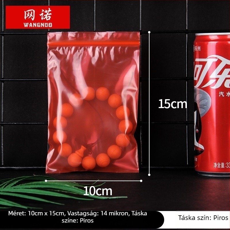 Önzáró ZIP-záras ékszertáska; műanyag csomagoló taska; nyomtatott logó