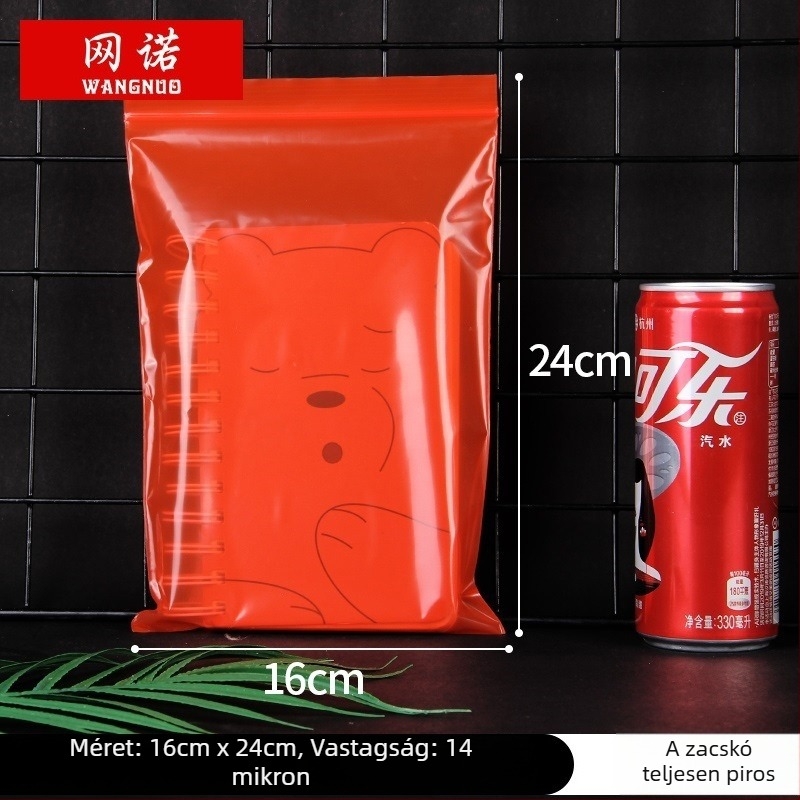 Önzáró ZIP-záras ékszertáska; műanyag csomagoló taska; nyomtatott logó