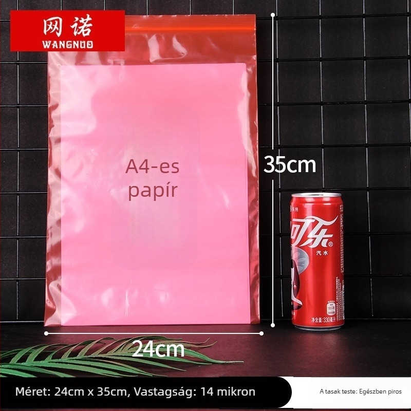 Önzáró ZIP-záras ékszertáska; műanyag csomagoló taska; nyomtatott logó