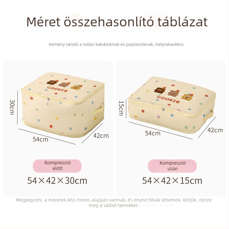 Paplan tároló táska, kocka alakú, Twill Oxford anyag, nagy kapacitás, hálószoba tárolás