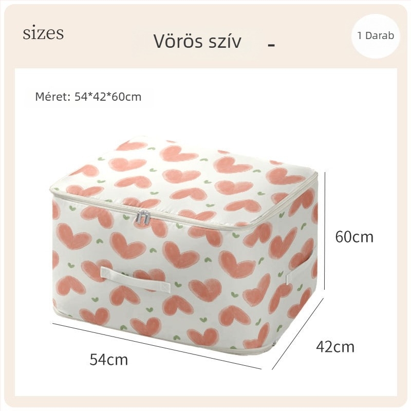 Paplan tároló táska, kocka alakú, Twill Oxford anyag, nagy kapacitás, hálószoba tárolás