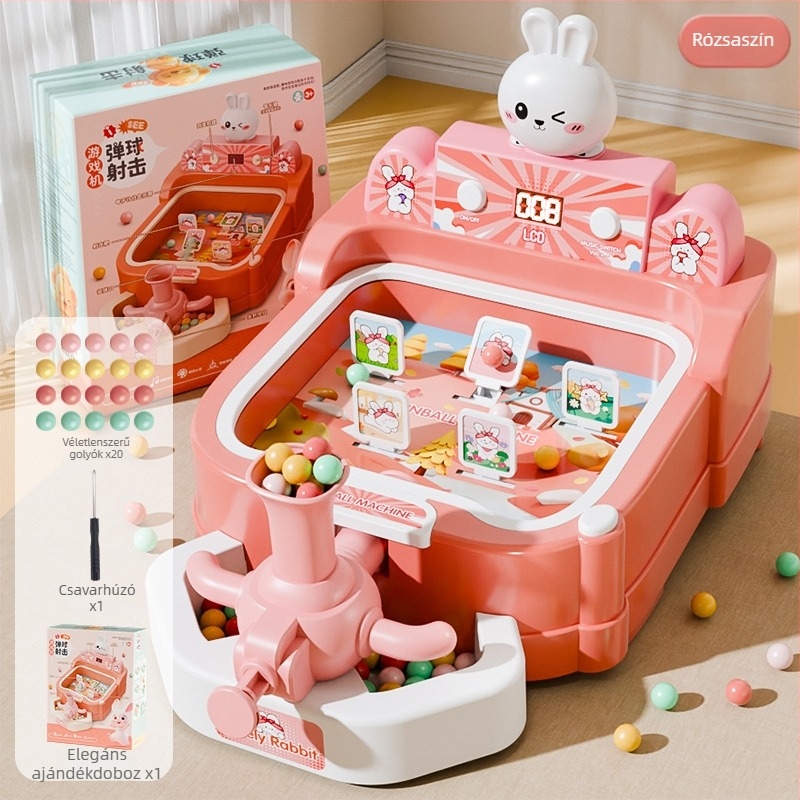 Gyerekeknek szóló golyó dobó játékgép — ABS anyag, űr téma, célpont pontozás, hang- és fényüzemmódok, 4–6 éveseknek