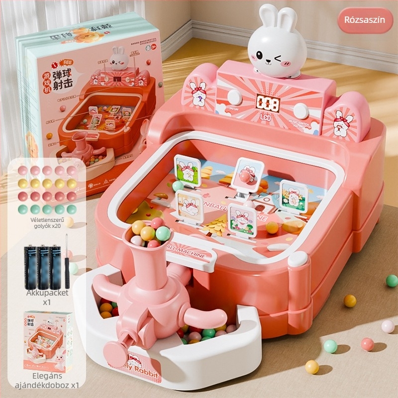 Gyerekeknek szóló golyó dobó játékgép — ABS anyag, űr téma, célpont pontozás, hang- és fényüzemmódok, 4–6 éveseknek
